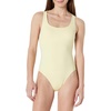 Amazon Essentials Women’s Criss-Cross Back One-Piece Swimsuit, Slim Fit(Light Yellow)