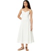 Amazon Essentials Women’s Fit & Flare Thin Strap Cotton Poplin Midi Dress(Bright White)