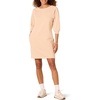 Amazon Essentials Women’s Fleece Blouson Sleeve Boatneck Sweatshirt Dress (Available in Plus Size)(Beige)