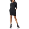 Amazon Essentials Women’s Fleece Blouson Sleeve Boatneck Sweatshirt Dress (Available in Plus Size)(Black)