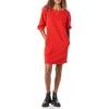 Amazon Essentials Women’s Fleece Blouson Sleeve Boatneck Sweatshirt Dress (Available in Plus Size)(Red)