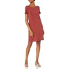 Amazon Essentials Women’s Jersey Regular-Fit Ballet-Back t-Shirt Dress (Previously Daily Ritual)(Brick Red)