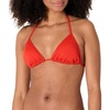 Amazon Essentials Women’s Light Support Triangle Bikini Top with Removable Cups(Bright Poppy Red)