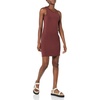Amazon Essentials Women’s Lightweight Jersey Slim-Fit Tank Mini Dress(Rich Chestnut Brown)