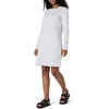 Amazon Essentials Women’s Long Sleeve Crewneck Fleece Above-The-Knee Dress with Ribbed Detail(Light Grey Heather)