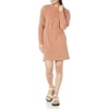 Amazon Essentials Women’s Long Sleeve Sweatshirt Dress(Light Brown)