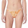 Amazon Essentials Women’s Low Rise No-tie String Swim Bikini Bottom(Rust Orange Abstract Palms)