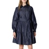 Amazon Essentials Women’s Regular-Fit Denim Chambray Long-Sleeve Dress(Rinse)