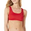 Amazon Essentials Women’s Scoop Neck Swim Crop Top(Bright Poppy Red)