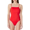 Amazon Essentials Women’s Squareneck One-Piece Swimsuit(Bright Poppy Red)