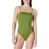 Amazon Essentials Women’s Squareneck One-Piece Swimsuit(Olive)