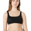 Amazon Essentials Women’s Squareneck Swim Bikini Top(Washed Black)