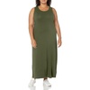 Amazon Essentials Women’s Tank Maxi Dress(Dark Olive)