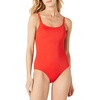Amazon Essentials Women’s Thin Strap One-Piece Swimsuit with Adjustable Straps(Bright Poppy Red)