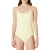 Amazon Essentials Women’s Thin Strap One-Piece Swimsuit with Adjustable Straps(Light Yellow)