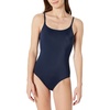Amazon Essentials Women’s Thin Strap One-Piece Swimsuit with Adjustable Straps(Navy)