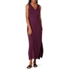 Amazon Essentials Women’s V-Neck Maxi Dress with Side-Slits, Jersey(Burgundy)