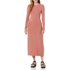 Amazon Essentials Women’s Wide Rib Open Back Long Sleeve Dress (Previously Daily Ritual)(Terracotta)