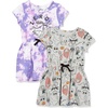 Amazon Essentials girls Short-Sleeve Knit Dress(2-pack Nightmare Tie Dye)