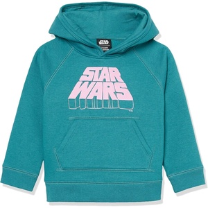 Amazon Essentials Disney | Marvel | Star Wars | Frozen | Princess Girls and Toddlers’ Fleece Pullover Hoodie Sweatshirt(Star Wars Logo)