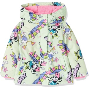 Amazon Essentials Disney | Marvel | Star Wars | Frozen | Princess Girls and Toddlers’ Warm Puffer Jacket Coat(Minnie and Daisy)