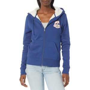 Amazon Essentials Disney | Marvel | Star Wars | Princess Women’s Fleece Sherpa-Lined Full-Zip Hooded Sweatshirt(Star Wars Darth)
