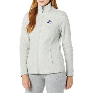 Amazon Essentials Disney | Marvel | Star Wars | Princess Women’s Long Sleeve Polar Fleece Full-Zip Mock Outerwear Jacket(Happy Mickey)