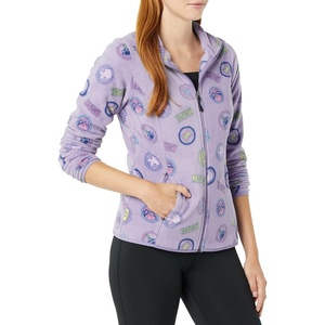 Amazon Essentials Disney | Marvel | Star Wars | Princess Women’s Long Sleeve Polar Fleece Full-Zip Mock Outerwear Jacket(Marvel Logo)