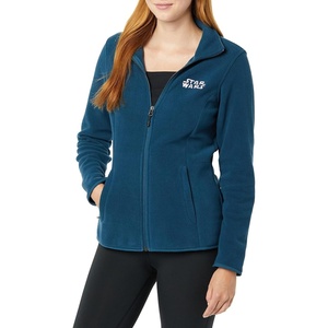 Amazon Essentials Disney | Marvel | Star Wars | Princess Women’s Long Sleeve Polar Fleece Full-Zip Mock Outerwear Jacket(Star Wars Logo)