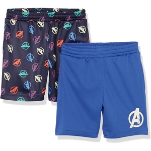 Amazon Essentials Disney | Marvel | Star Wars Boys and Toddlers’ Active Mesh Basketball Gym Shorts, Pack of 2(Avengers Logo)