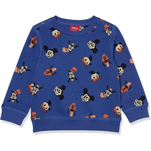 Amazon Essentials Disney | Marvel | Star Wars Boys and Toddlers’ Fleece Crewneck Pullover Sweatshirt(Mickey and Friends)