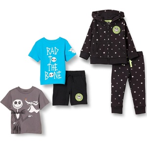 Amazon Essentials Disney | Marvel | Star Wars Boys and Toddlers’ Outfit Sets, Pack of 5(5-piece Nightmare Jack Set)
