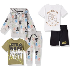 Amazon Essentials Disney | Marvel | Star Wars Boys and Toddlers’ Outfit Sets, Pack of 5(5-piece Star Wars Wookiee Set)