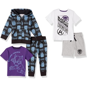Amazon Essentials Disney | Marvel | Star Wars Boys and Toddlers’ Outfit Sets, Pack of 5(Marvel Black Panther)
