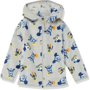 Amazon Essentials Disney | Marvel | Star Wars Boys and Toddlers’ Polar Fleece Full-Zip Hooded Outerwear Jacket(Mickey and Friends)
