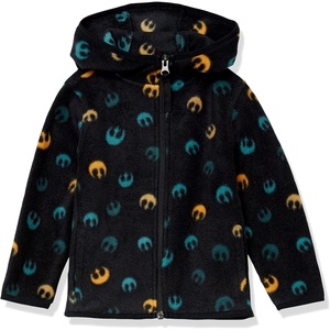 Amazon Essentials Disney | Marvel | Star Wars Boys and Toddlers’ Polar Fleece Full-Zip Hooded Outerwear Jacket(Star Wars Rebel)