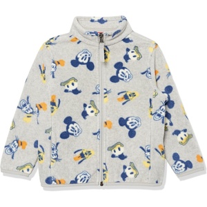Amazon Essentials Disney | Marvel | Star Wars Boys and Toddlers’ Polar Fleece Full-Zip Mock Winter Outerwear Jackets(Mickey and Friends)