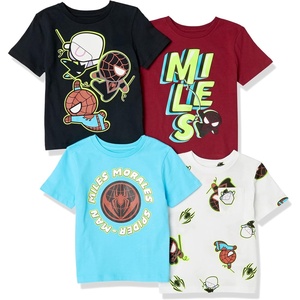 Amazon Essentials Disney | Marvel | Star Wars Boys and Toddlers’ Short-Sleeve T-Shirts(Marvel Miles Morales)