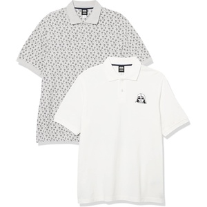 Amazon Essentials Disney | Marvel | Star Wars Men’s Regular-Fit Short Sleeve Cotton Pique Polo Shirt, Pack of 2(2-pack Star Wars Vader Icons)