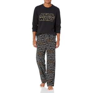 Amazon Essentials Disney | Marvel | Star Wars Men’s Soft & Comfortable Flannel Pajama Sleep Sets(Star Wars Logo – Mens Flannel)