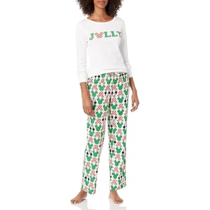 Amazon Essentials Disney | Marvel | Star Wars Women’s Flannel Pajama Sleep Sets, PJs Pants Nightwear(Mickey Holiday – Womens)