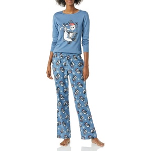 Amazon Essentials Disney | Marvel | Star Wars Women’s Flannel Pajama Sleep Sets, PJs Pants Nightwear(Nightmare Santa Jack – Womens)