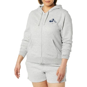 Amazon Essentials Disney | Marvel | Star Wars Women’s Fleece Full-Zip Hoodie Sweatshirts (Available in Plus Size)(Heather Grey Minnie)
