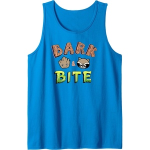 Amazon Essentials Guardians of the Galaxy Groot and Rocket Bark and Bite Tank Top(Sapphire Blue)