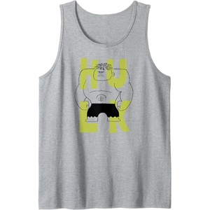 Amazon Essentials Marvel Avengers Cartoon Hulk Drawing Tank Top(Heather Grey)