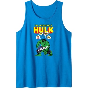 Amazon Essentials Marvel Avengers The Incredible Hulk Hangry Tank Top(Sapphire Blue)
