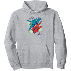 Amazon Essentials Marvel Spider-Man My Suit Is Cooler Than Yours Pullover Hoodie(Heather Grey)