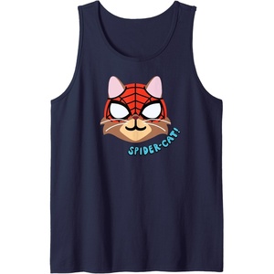 Amazon Essentials Marvel Spider-Man Spider-Cat Portrait Tank Top(Navy Blue)