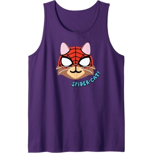 Amazon Essentials Marvel Spider-Man Spider-Cat Portrait Tank Top(Purple)