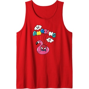 Amazon Essentials Marvel Spider-Man in a Pool Floatie So Amazing Tank Top(Red)